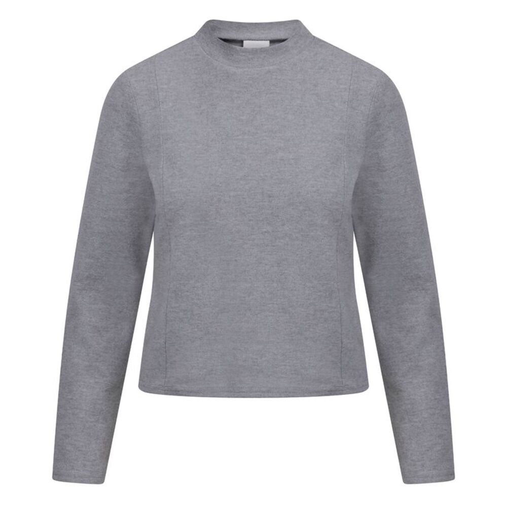 Trespass Womens/Ladies Lizanna Knitted Mock Neck Top / Gray Marl